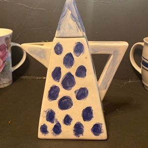 Rare 2009 handmade handpainted teapot, signed